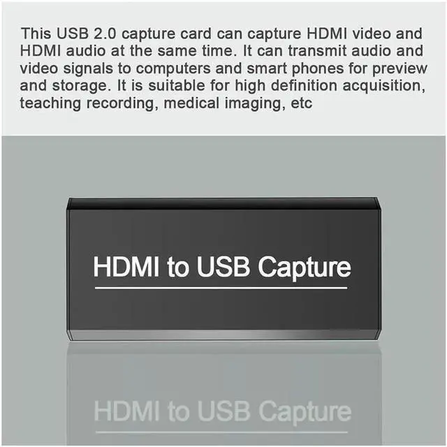 Alt view image 5 of 7 - 4K USB Video Capture Card USB 2.0 HDMI Video Grabber Record adapter with Loop Audio for Record via DSLR Camcorder Camera PC Youtube OBS Live Streaming Broadcast