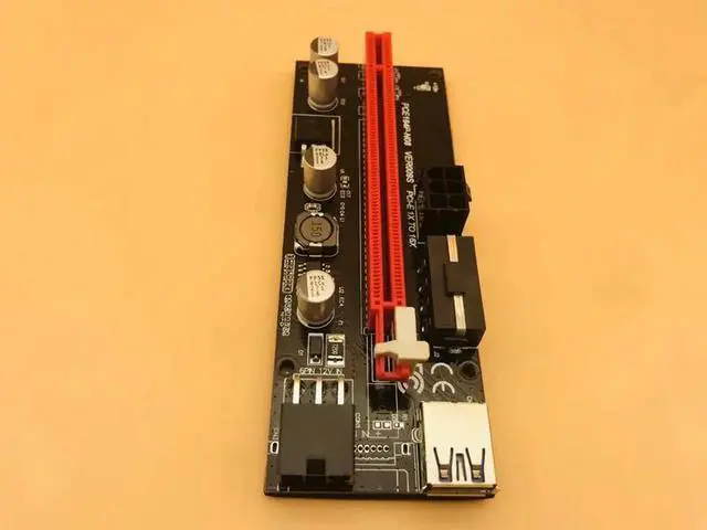 Alt view image 2 of 6 - 009S PCI Express PCIE PCI E Molex 6pin Power Supply Adapter SATA to USB 3.0 Cable 1x to 16X Riser Card for Miner Mining