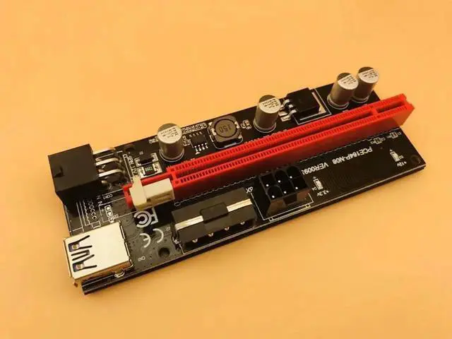 Alt view image 3 of 6 - 009S PCI Express PCIE PCI E Molex 6pin Power Supply Adapter SATA to USB 3.0 Cable 1x to 16X Riser Card for Miner Mining