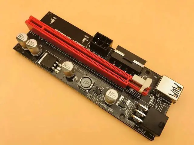Alt view image 6 of 6 - 009S PCI Express PCIE PCI E Molex 6pin Power Supply Adapter SATA to USB 3.0 Cable 1x to 16X Riser Card for Miner Mining