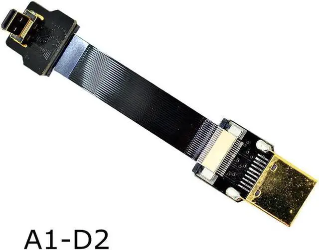 Alt view image 5 of 6 - A1-D FPV Micro HDMI D Type 90 degree Adapter 5cm - 100cm FPC Ribbon Flat HDMI Cable for Multicopter Aerial Photography GH4