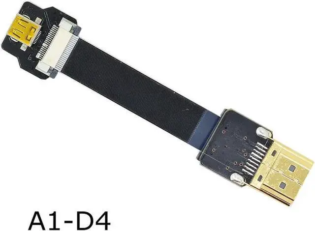 Alt view image 2 of 6 - A1-D FPV Micro HDMI D Type 90 degree Adapter 5cm - 100cm FPC Ribbon Flat HDMI Cable for Multicopter Aerial Photography GH4