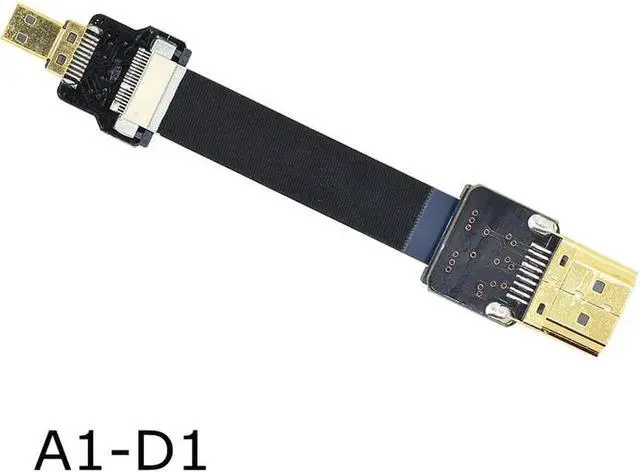 Alt view image 4 of 6 - A1-D FPV Micro HDMI D Type 90 degree Adapter 5cm - 100cm FPC Ribbon Flat HDMI Cable for Multicopter Aerial Photography GH4