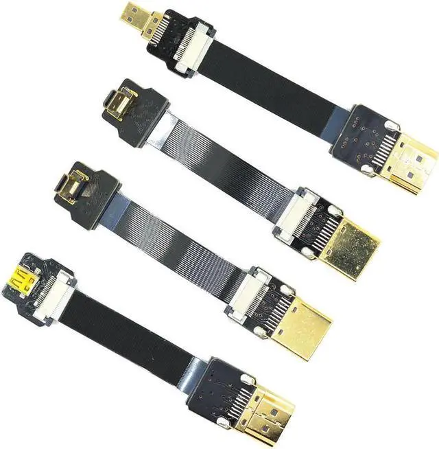 Main image of A1-D FPV Micro HDMI D Type 90 degree Adapter 5cm - 100cm FPC Ribbon Flat HDMI Cable for Multicopter Aerial Photography GH4