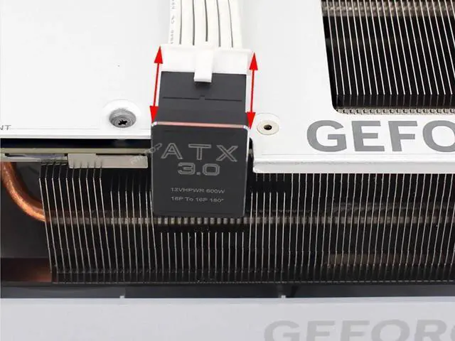 Alt view image 3 of 6 - 12VHPWR 180 Degree Angled Adapter: Aluminum ATX 3.0 16 Pin GPU Power Connector 600W Pcie5.0 Power Adapter for 12+4pin RTX 3090Ti 4070Ti 4080 4090 Graphic Card GPU (Type A, 2 Pack)