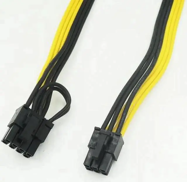 Alt view image 2 of 2 - 5pcs/lot 60CM PCI-E 6pin to PCI-E 8(2+6)pin extention 1007 16AWG power cable for Server power