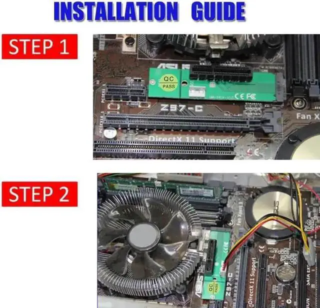 Alt view image 2 of 6 - Express Adapter Converter NGFF M.2 to PCI-e 4X Slot Riser Card M Key M.2 SSD Port to PCIfor PCI-E X1 to X4 m.2 Riser card