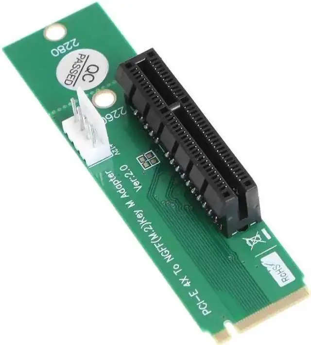 Alt view image 6 of 6 - Express Adapter Converter NGFF M.2 to PCI-e 4X Slot Riser Card M Key M.2 SSD Port to PCIfor PCI-E X1 to X4 m.2 Riser card
