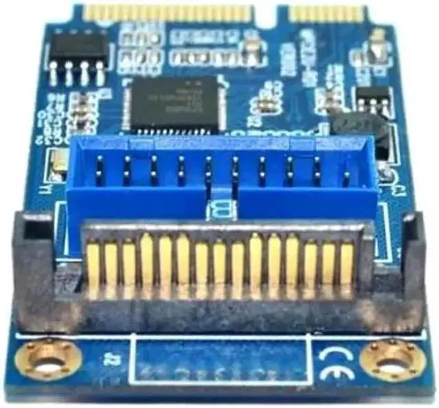 Alt view image 4 of 4 - Motherboard Mini PCI Express to Dual USB 3.0 19-pin Expansion Card Adapter PCI-E to 2 ports USB 3.0 SATA Adapter