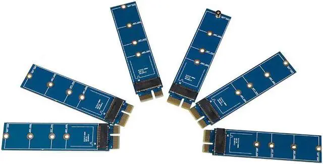 Alt view image 4 of 6 - Aomoproing PCI-E to M.2 NVME SSD Adapter NVMe to PCI-E 3.0 X1 Full Speed Convert Card Riser M Key Connector Support 2230 2242 2260 2280 SSD