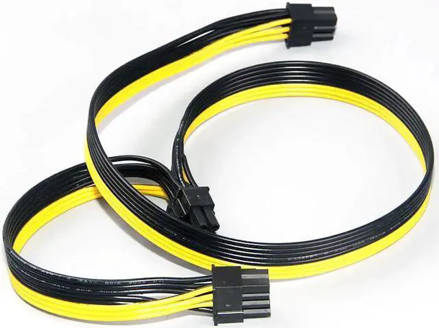 Main image of Modular PSU Power Supply Cables PCI e Molex 6pin to 2 PCI-e 8 pin 6+2pin PCI Express Internal Power Splitter Ribbon Cable