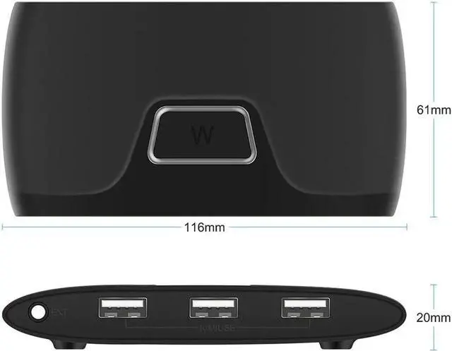 Alt view image 6 of 6 - Switch HDMI-compatible 2 Port Box USB for Shared Monitor Keyboard And Mouse Adaptive EDID / HDCP Printer Plug and Play
