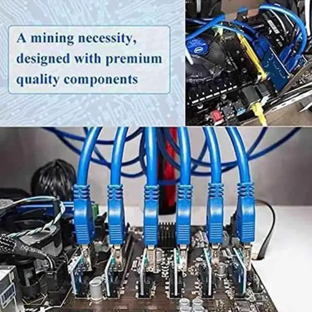 Alt view image 3 of 6 - Aomoproing Pci-E Riser Card PCIE 1X To 16X USB3.0 Image Extension Cable Bitcoin Mining Expansion Adapter Card