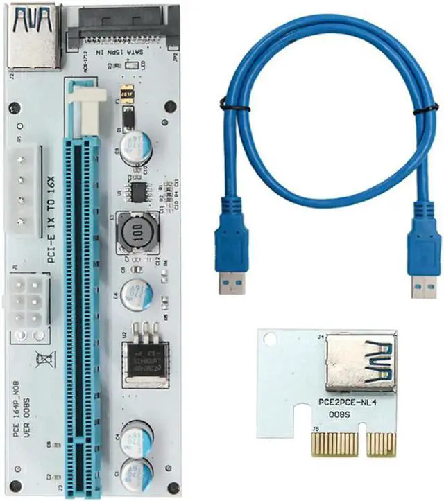 Main image of Aomoproing Pci-E Riser Card PCIE 1X To 16X USB3.0 Image Extension Cable Bitcoin Mining Expansion Adapter Card