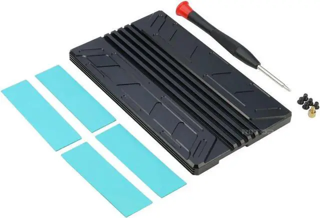 Alt view image 6 of 6 - Quad M.2 NVMe to PCIe 16x Adapter, 4 Port NVMe SSD Slot Converter to PCI-e 4.0 x16 Host Controller Expansion Card Adaptor High Speed 4x32Gbps For M Key NVMe SSD (PCI-e Bifurcation Required)