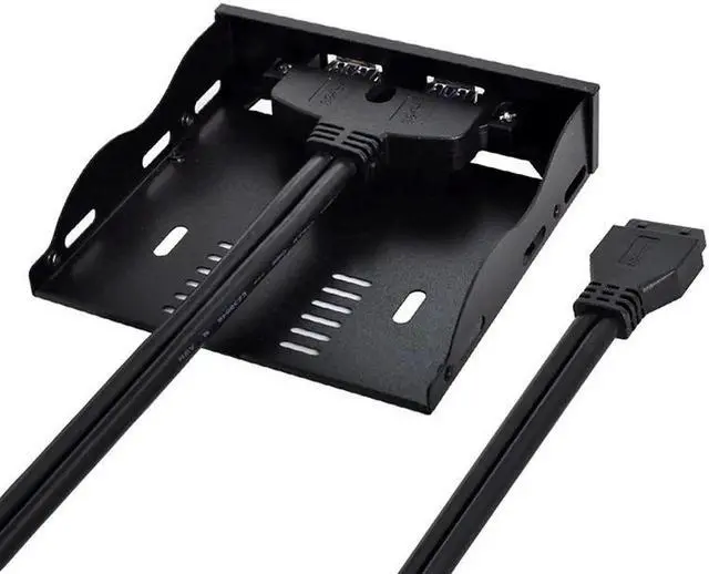 Alt view image 6 of 6 - SATA Powered 3 Ports(USB-C& USB 20pin) PCI-E to USB 3.0 Expansion Card w/ Type-A BC2.4A Charging, with 2 Ports USB 3.0 3.5" Floppy Bay Front Panel-2FT USB 20pin Header Splitter Cable