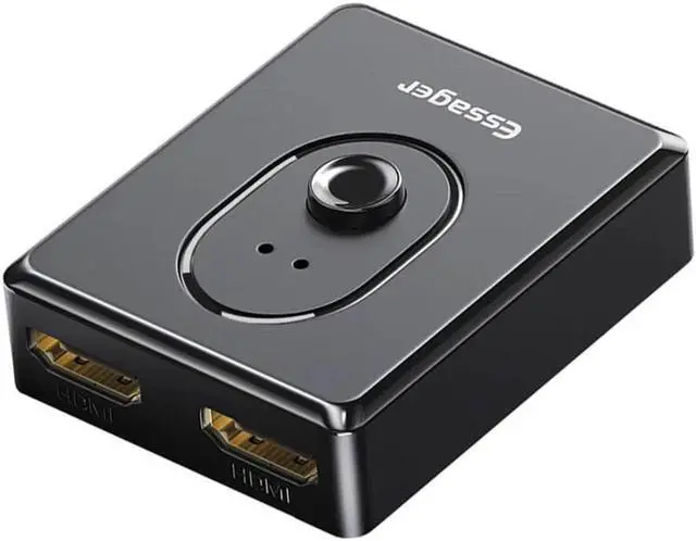 Alt view image 6 of 6 - HD Split Switcher KVM Switch USB Box 2 Port 4K Plastic Switch Keyboard Black