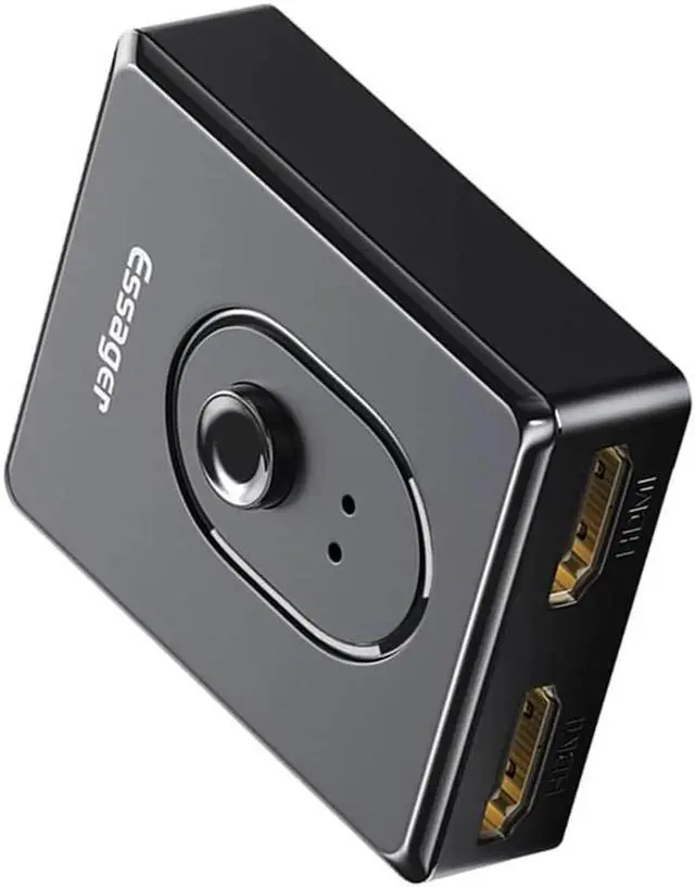 Alt view image 3 of 6 - HD Split Switcher KVM Switch USB Box 2 Port 4K Plastic Switch Keyboard Black