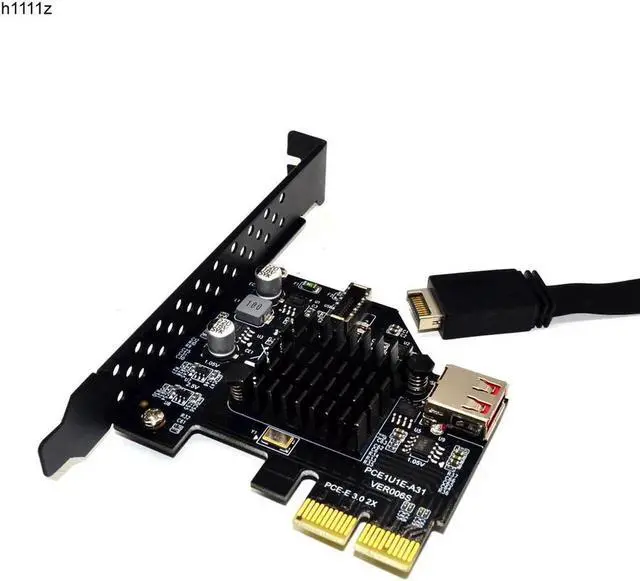 Alt view image 2 of 6 - Add On Cards PCI Express 3.0 USB 3.1 PCI E Card PCIE USB Adapter Raiser TYPE E USB3.1 Gen2 10Gbps + USB2.0 Expansion Card