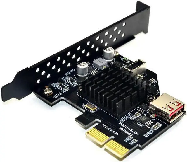 Alt view image 4 of 6 - Add On Cards PCI Express 3.0 USB 3.1 PCI E Card PCIE USB Adapter Raiser TYPE E USB3.1 Gen2 10Gbps + USB2.0 Expansion Card