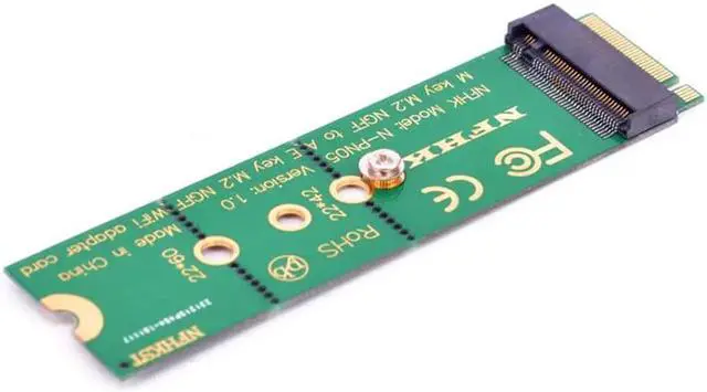 Alt view image 2 of 4 - Aomoproing M.2 M key to A + E Key NGFF slot WIFI Wireless Network Card M2 NGFF PCI express to E key slot Adapter