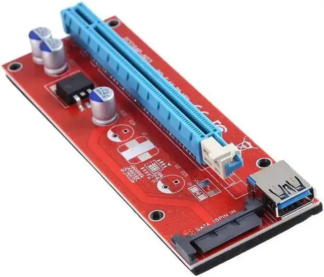 Alt view image 2 of 6 - 1x To 16x 60cm PCI-E PCI Express Riser Card Usb3.0 Cable SATA Power Cable PCIE Riser for Bitcoin Miner Mining Graphics Card