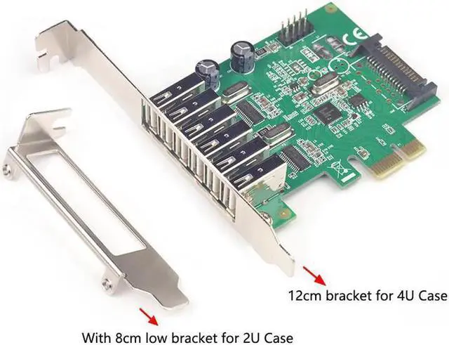 Main image of 6 Ports USB 2.0 PCIE PCI-e HUB expansion Card PCI-Express card PCI-e 1x USB 2.0 USB2.0 to PCIe express PCI e adapter