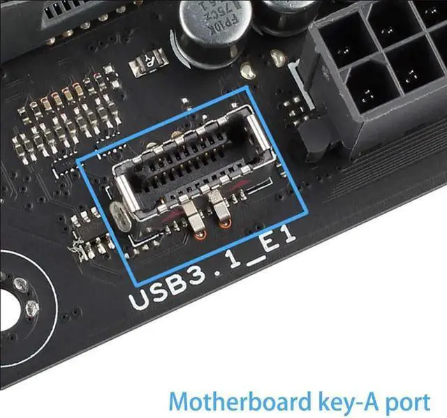 Alt view image 3 of 6 - 5.25" Optical Drive USB Type C (10Gbps) Front Panel Computer Case Expansion Board w/ USB 3.1 Motherboard Header 20Pin Key-A,7 Ports Support Type-C, USB 3.0, USB 2.0, HD Audio & Microphone