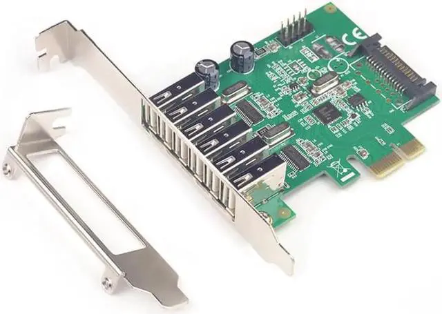 Main image of 6 Ports USB 2.0 PCIE PCI-e HUB expansion Card PCI-Express card PCI-e 1x USB 2.0 USB2.0 to PCIe express PCI e adapter