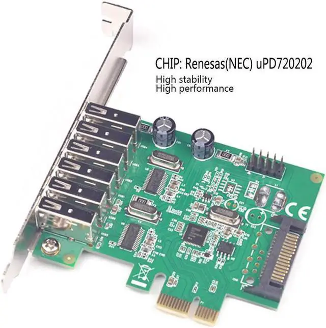 Alt view image 3 of 6 - 6 Ports USB 2.0 PCIE PCI-e HUB expansion Card PCI-Express card PCI-e 1x USB 2.0 USB2.0 to PCIe express PCI e adapter