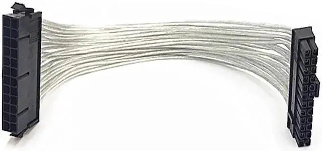 Alt view image 2 of 4 - ATX Power Extension Cable 24 Pin Male to 24Pin Female PC PSU TW Internal Power Lead Connector Wire 24Pin Extension Cable
