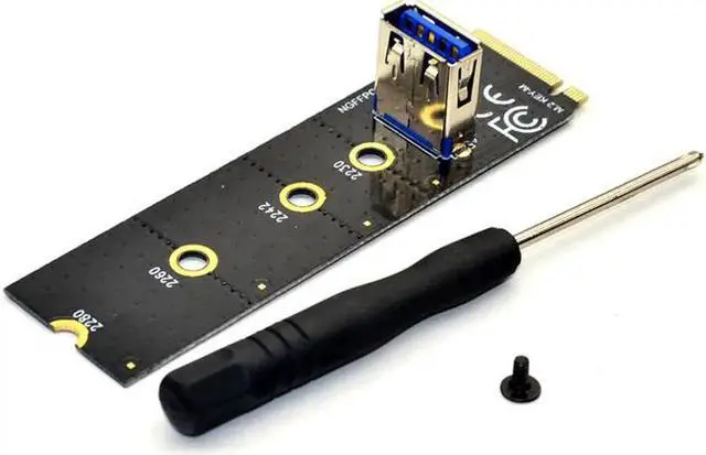 Main image of Aomoproing 2pcs NGFF to PCI-E Riser Card M2 to PCIe Expansion Card Convertor USB 3.0 Extender Adapter for Graphics Cards BTC Mining Miner
