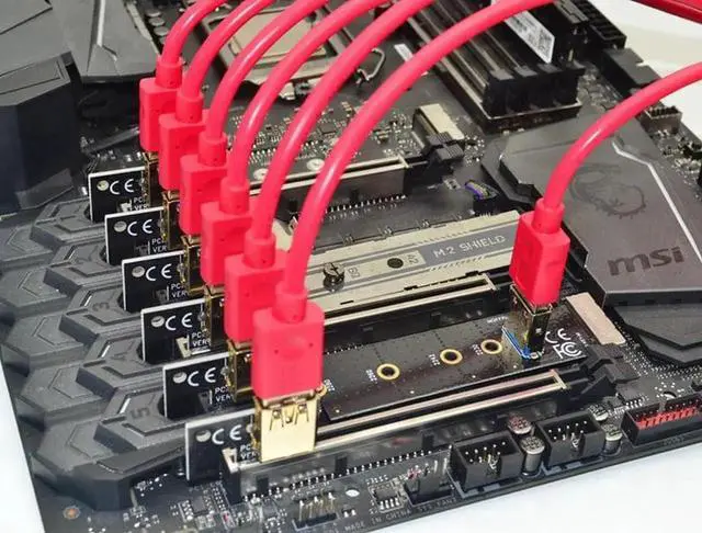 Alt view image 2 of 6 - Aomoproing 2pcs NGFF to PCI-E Riser Card M2 to PCIe Expansion Card Convertor USB 3.0 Extender Adapter for Graphics Cards BTC Mining Miner