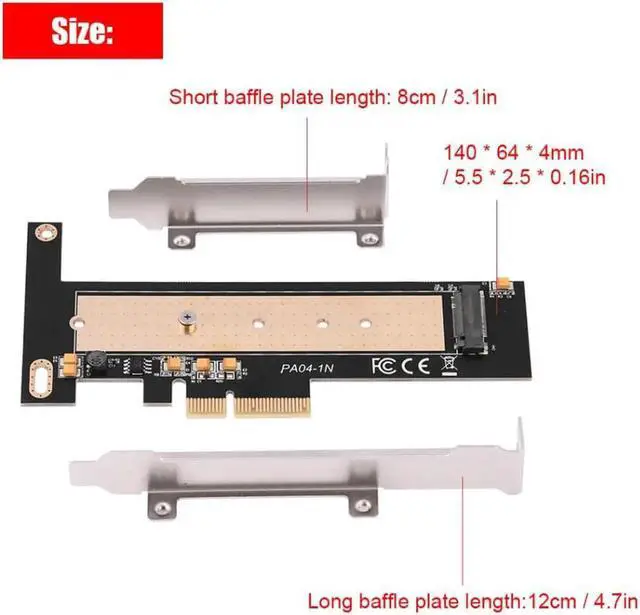 Alt view image 4 of 6 - Aomoproing M Key M.2 NGFF NVME SSD to PCI-Express PCIE 3.0 x 4 Expansion Card Adapter Converter M.2 to PCIe SSD Adapter