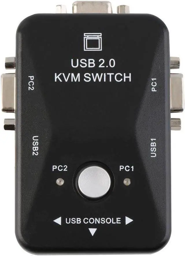 Alt view image 4 of 6 - 2 Ports USB 2.0 VGA/SVGA KVM Switch Box for Sharing Monitor Keyboard Mouse Newest Cable Adapter Stock 1920 X 1440