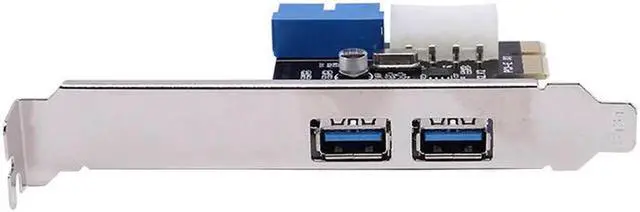 Alt view image 2 of 6 - Aomoproing USB 3.0 Pci-E Expansion Card Adapter 2 Port Power Connector With 3.5 Inch To 2.5 Inch SSD/HDD Drive Adapter Bracket