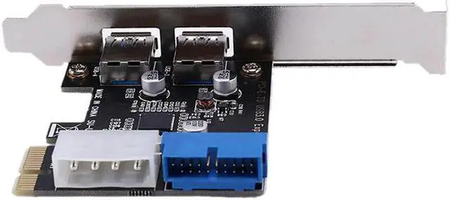 Alt view image 3 of 6 - Aomoproing USB 3.0 Pci-E Expansion Card Adapter 2 Port Power Connector With 3.5 Inch To 2.5 Inch SSD/HDD Drive Adapter Bracket