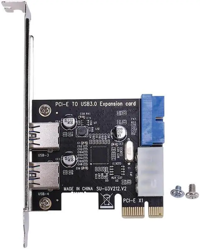Alt view image 4 of 6 - Aomoproing USB 3.0 Pci-E Expansion Card Adapter 2 Port Power Connector With 3.5 Inch To 2.5 Inch SSD/HDD Drive Adapter Bracket