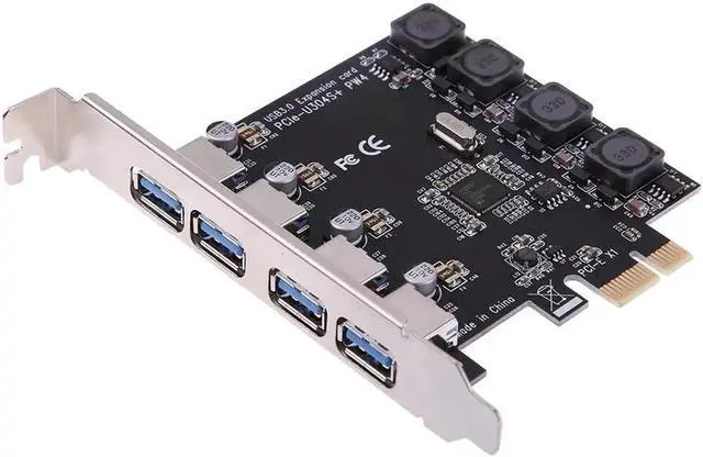 Main image of 4 Ports USB3.0 Expansion Card PCI-E PCIE PCI Express Controller Card Adapter For PCI-E X1 X4 X8 X16 port
