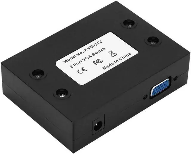 Alt view image 6 of 6 - 2 In 1 Out VGA Switcher 2 Port VGA Switch Box for Consoles Set-top Boxes 2 Hosts Share 1 Display Notebook Projector
