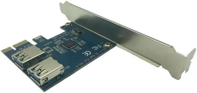 Alt view image 5 of 6 - Aomoproing PCI-E 1 turn 2 PCI express 1X slots Riser Card Mini ITX turn external 3 PCI-E slot adapter PCIe Port Multiplier Card