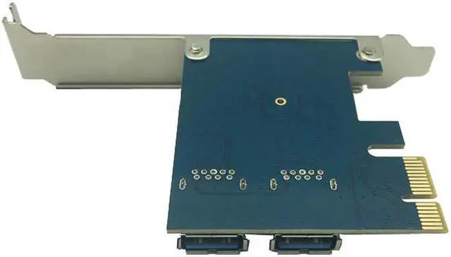 Alt view image 4 of 6 - Aomoproing PCI-E 1 turn 2 PCI express 1X slots Riser Card Mini ITX turn external 3 PCI-E slot adapter PCIe Port Multiplier Card