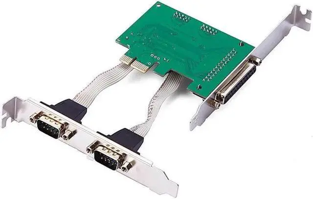 Alt view image 5 of 6 - 2 Port PCI-E serial port card DB25 Printer Parallel Port LPT to PCI-E PCI Express Card Adapter Converter WCH382 Chip DB9 DB25