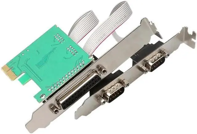 Alt view image 2 of 6 - 2 Port PCI-E serial port card DB25 Printer Parallel Port LPT to PCI-E PCI Express Card Adapter Converter WCH382 Chip DB9 DB25