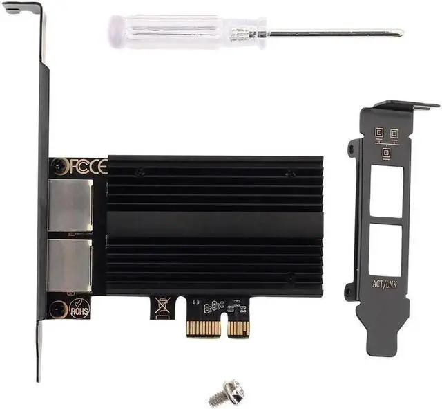 Alt view image 5 of 7 - 2.5Gbps PCIe Network Card Dual RJ45 Port Adapter with Intel I226 Chipset 2500/1000/100Mbps PCI Express Gigabit Ethernet NIC Card RJ45 LAN Port Controller for Desktop Gaming Office