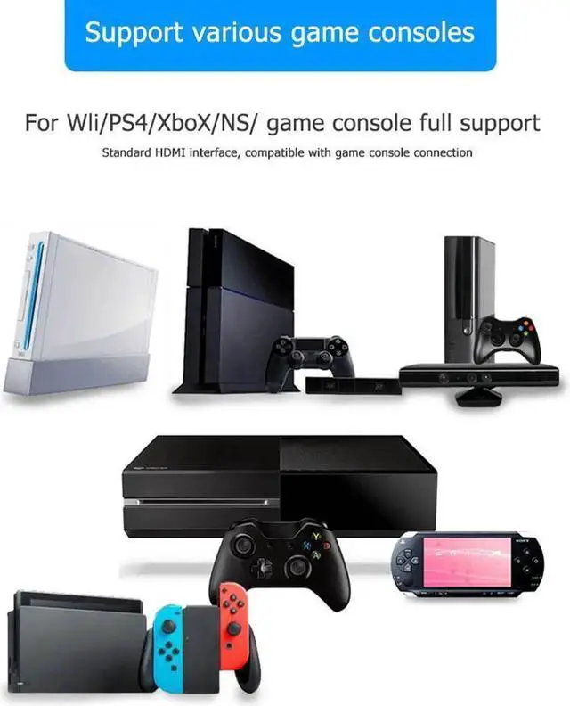 Alt view image 4 of 7 - 1080P USB 2.0 HDMI Video capture Card Grabber Record Box Record via DSLR Camcorder Compatible with VLC/OBS/Amcap for Live Streaming Broadcasting Video Recording