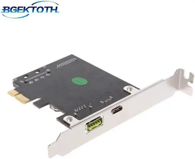 Alt view image 4 of 6 - Aomoproing PCI-E Express To USB 3.1 Type-C USB-C Plug Power Charger Expansion Card Adapter MAY-11