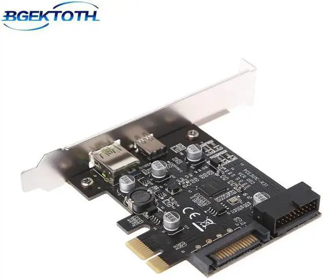 Alt view image 2 of 6 - Aomoproing PCI-E Express To USB 3.1 Type-C USB-C Plug Power Charger Expansion Card Adapter MAY-11