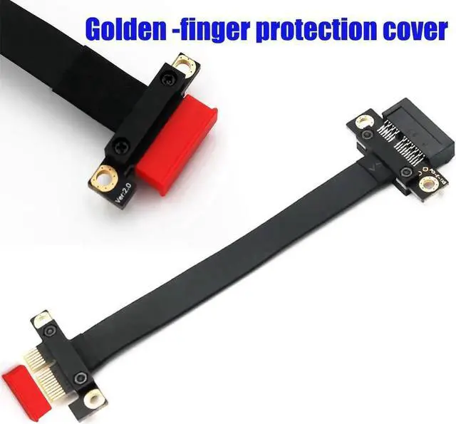 Alt view image 2 of 6 - PCI E PCI Express 1X To 1X Slot Riser Card Extension Cable Converter Extender Ribbon Adapter PCI E X1 Gold Plated For BTC Mining