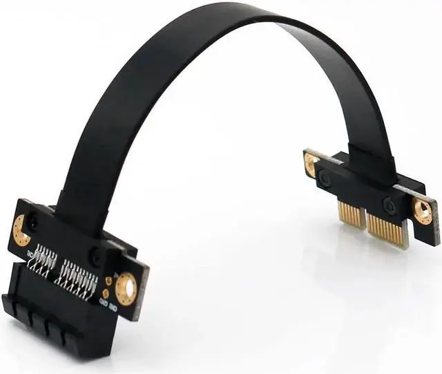 Alt view image 6 of 6 - PCI E PCI Express 1X To 1X Slot Riser Card Extension Cable Converter Extender Ribbon Adapter PCI E X1 Gold Plated For BTC Mining